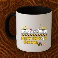 Brother Birthday Crew Construction Family Birthday Party Coffee Mug thumb 2