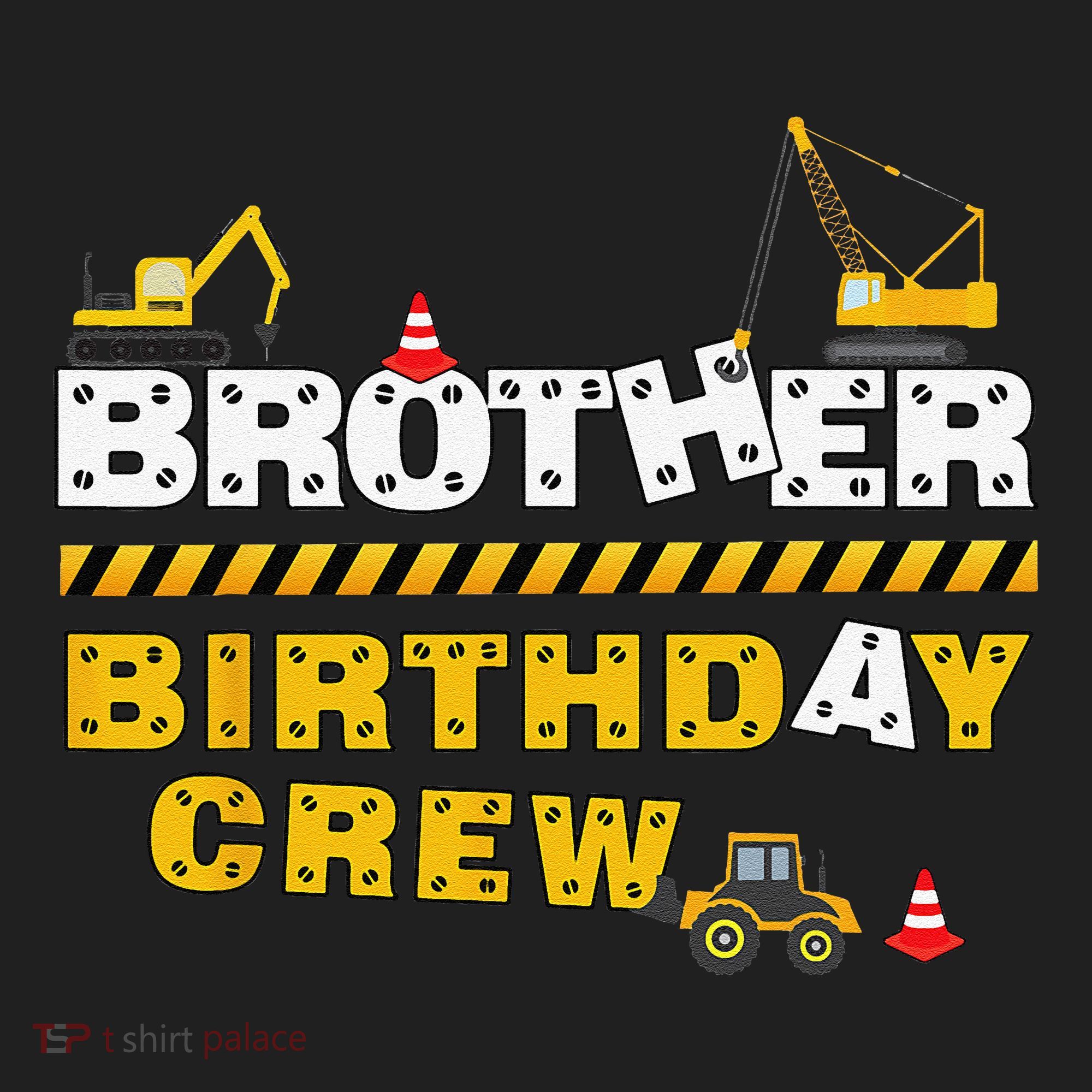 Brother Birthday Crew Construction Family Birthday Party Beanie
