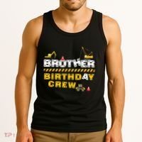 Brother Birthday Crew Construction Family Birthday Party Tank Top thumb 3