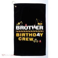 Brother Birthday Crew Construction Family Birthday Party Golf Towel thumb 0