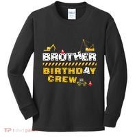 Brother Birthday Crew Construction Family Birthday Party Kids Long Sleeve Shirt thumb 0