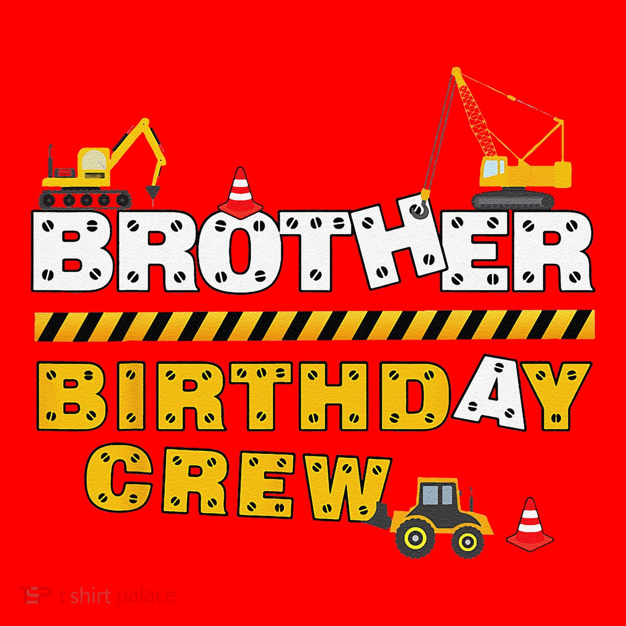 Brother Birthday Crew Construction Family Birthday Party Santa Hat