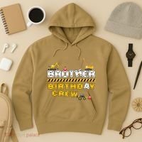 Brother Birthday Crew Construction Family Birthday Party Hoodie thumb 3