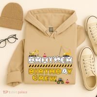 Brother Birthday Crew Construction Family Birthday Party Hoodie thumb 4