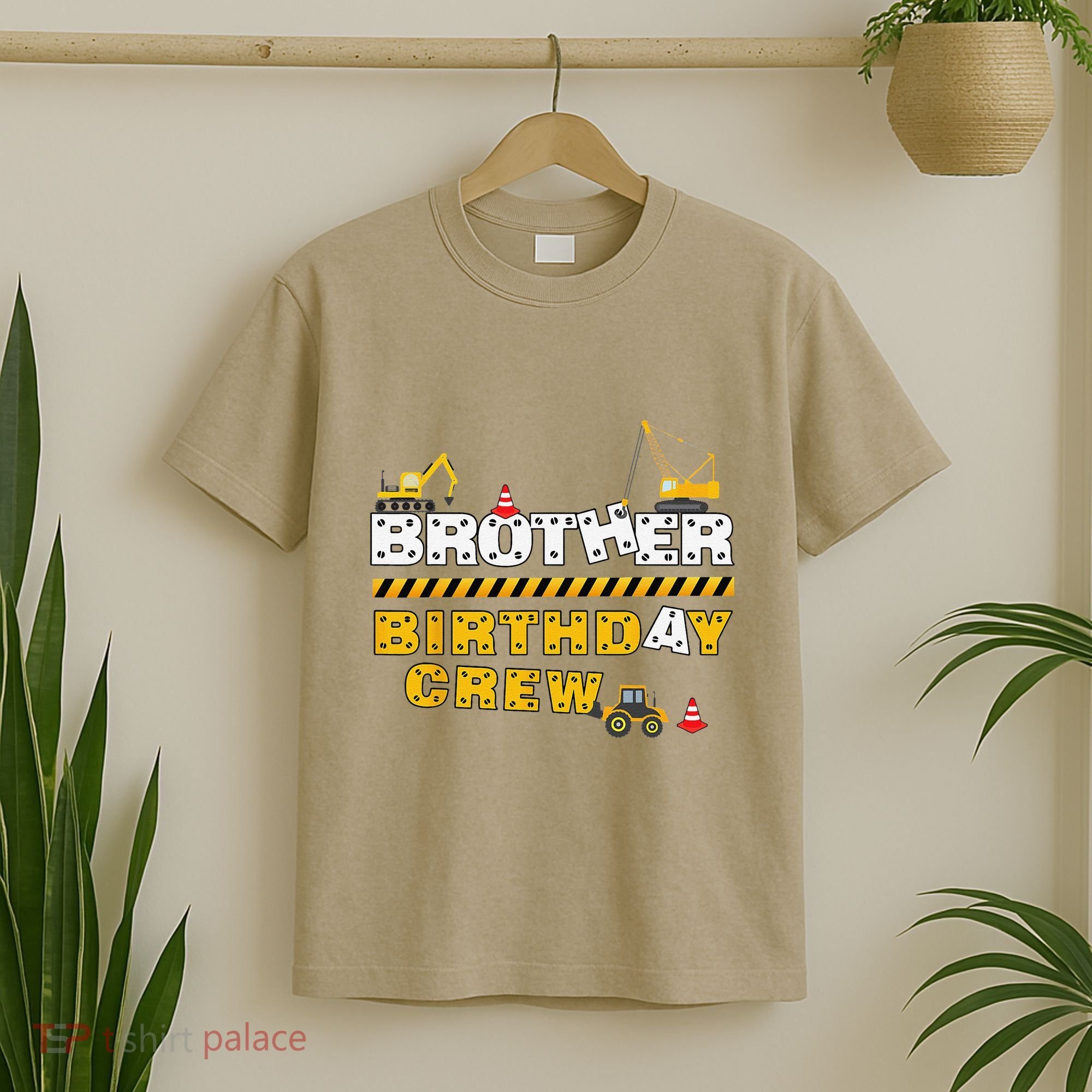 Brother Birthday Crew Construction Family Birthday Party T-Shirt