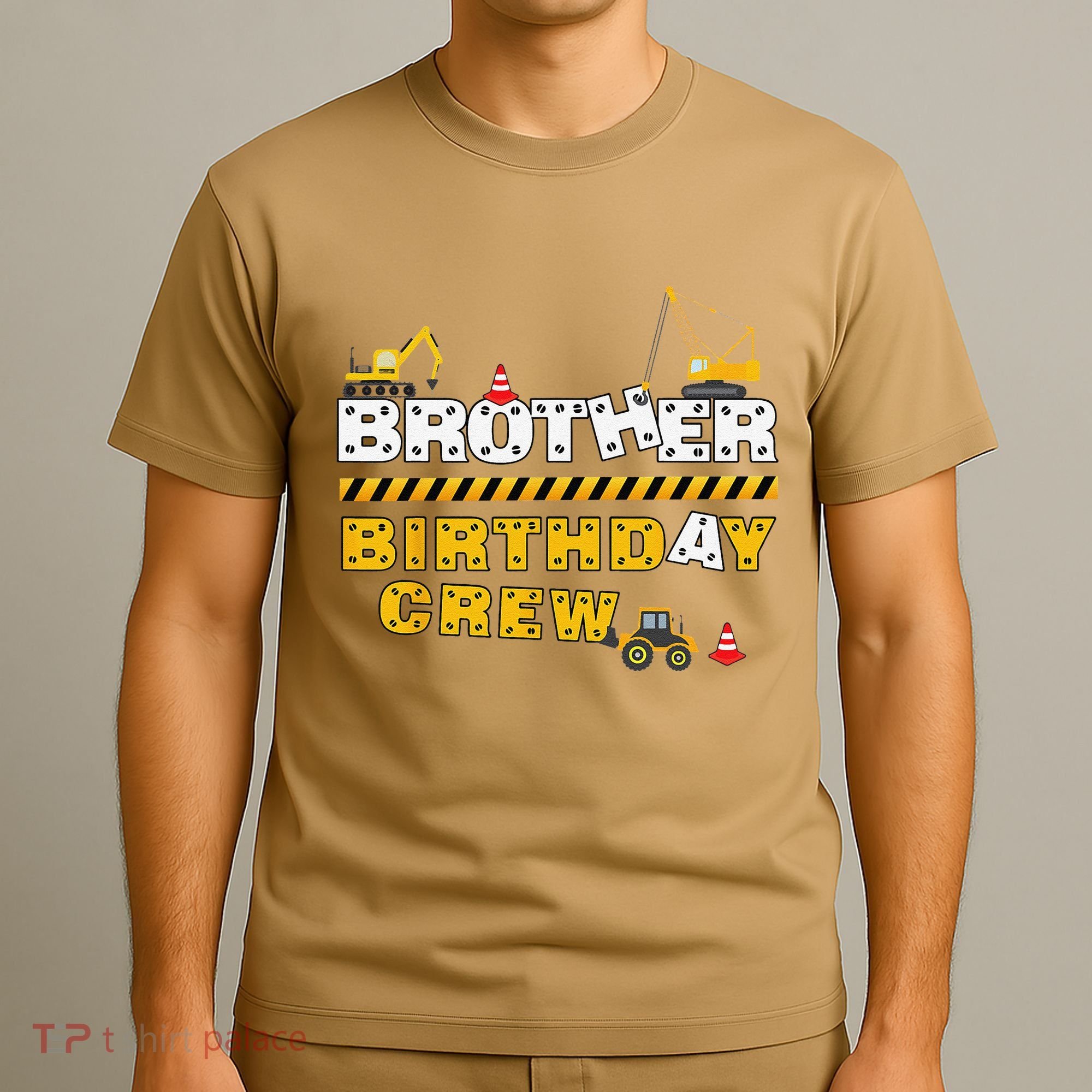 Brother Birthday Crew Construction Family Birthday Party T-Shirt