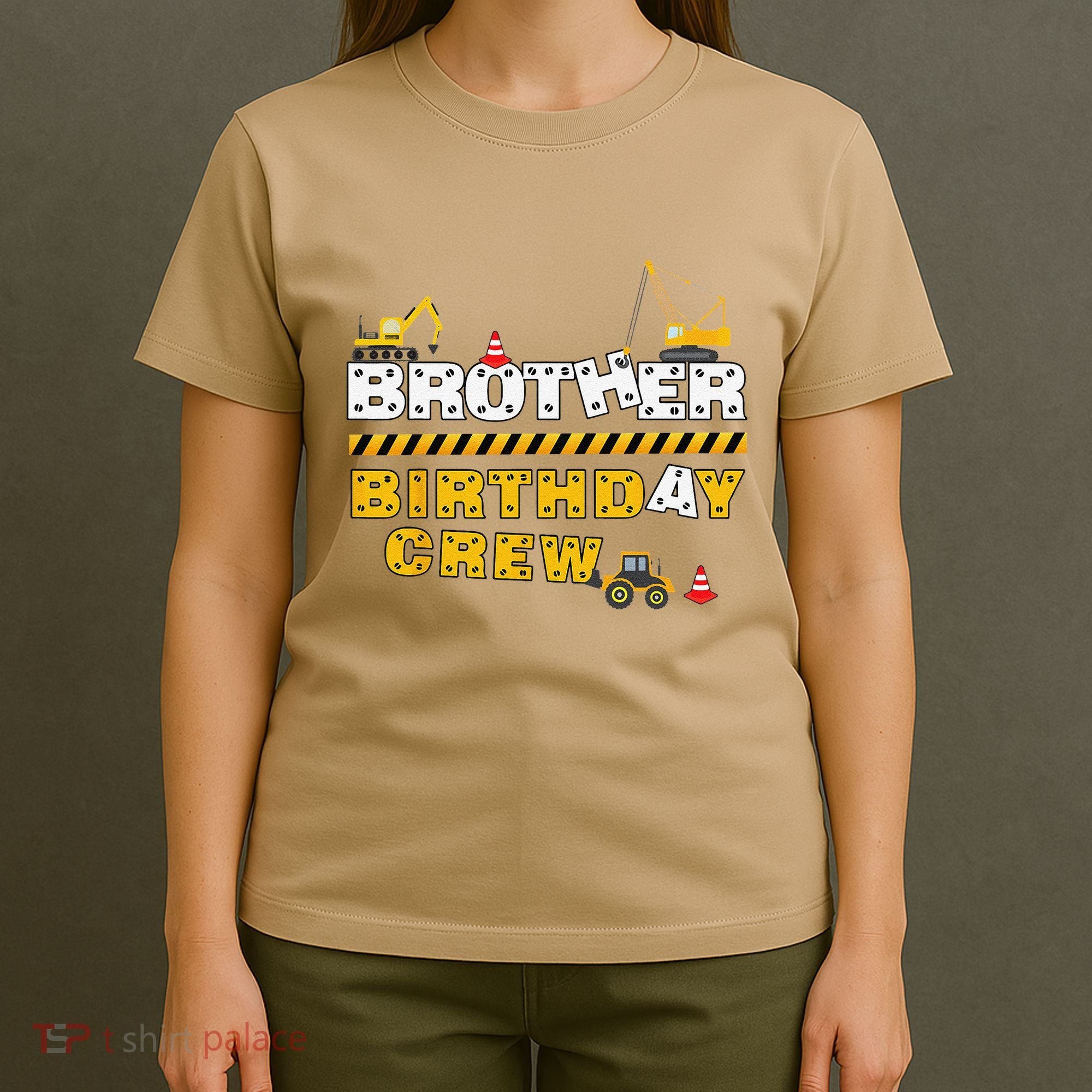 Brother Birthday Crew Construction Family Birthday Party T-Shirt