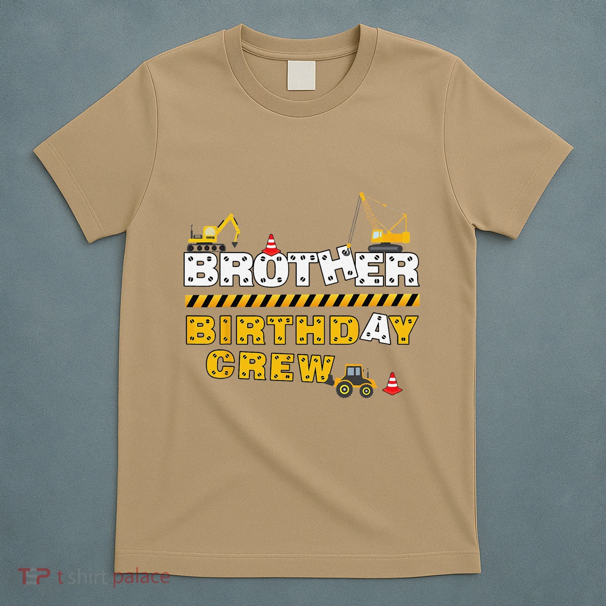 Brother Birthday Crew Construction Family Birthday Party T-Shirt