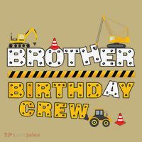 Brother Birthday Crew Construction Family Birthday Party T-Shirt thumb 7