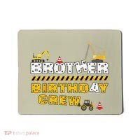 Brother Birthday Crew Construction Family Birthday Party Mousepad thumb 0