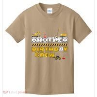 Brother Birthday Crew Construction Family Birthday Party Kids T-Shirt thumb 0