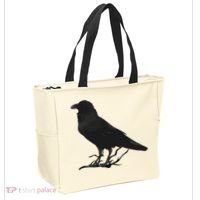 Beautiful Black Crow Raven Bird Silhouette Tote Bag thumb 2