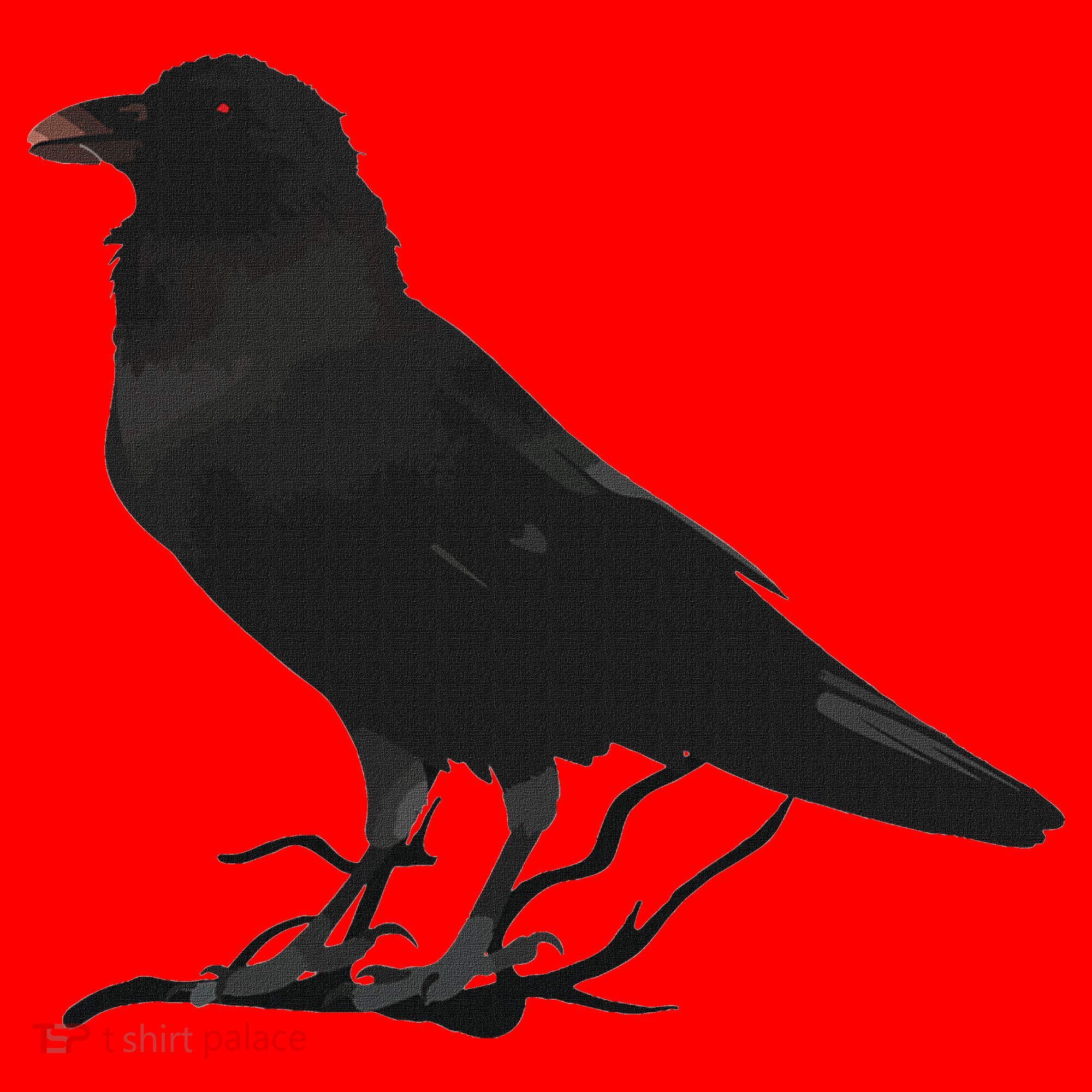 Beautiful Black Crow Raven Bird Silhouette Santa Hat