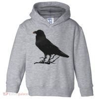 Beautiful Black Crow Raven Bird Silhouette Toddler Hoodie thumb 0