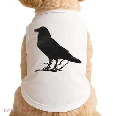 Beautiful Black Crow Raven Bird Silhouette Doggie Tank