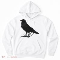 Beautiful Black Crow Raven Bird Silhouette Hoodie thumb 0