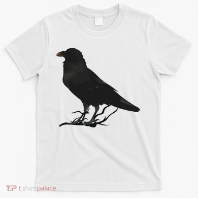 Beautiful Black Crow Raven Bird Silhouette T-Shirt