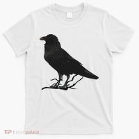 Beautiful Black Crow Raven Bird Silhouette T-Shirt thumb 0