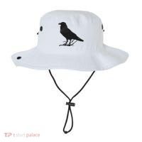 Beautiful Black Crow Raven Bird Silhouette Bucket Hat thumb 0