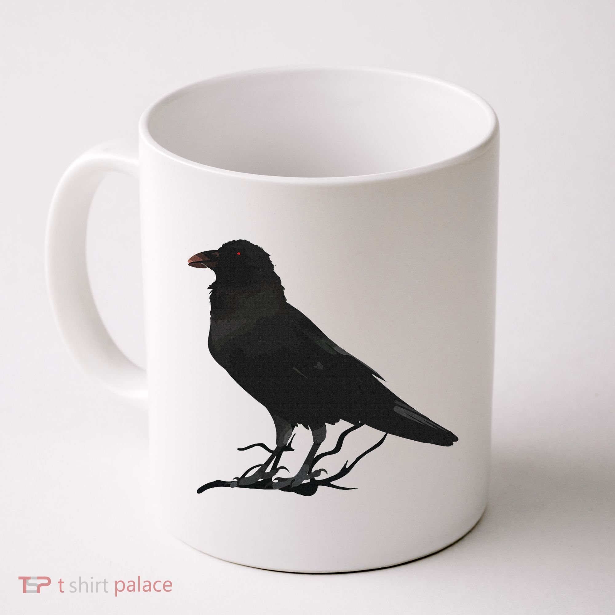 Beautiful Black Crow Raven Bird Silhouette Coffee Mug