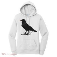 Beautiful Black Crow Raven Bird Silhouette Women's Hoodie thumb 0
