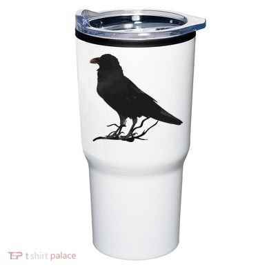 Beautiful Black Crow Raven Bird Silhouette Tumbler