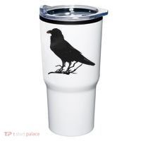 Beautiful Black Crow Raven Bird Silhouette Tumbler thumb 0