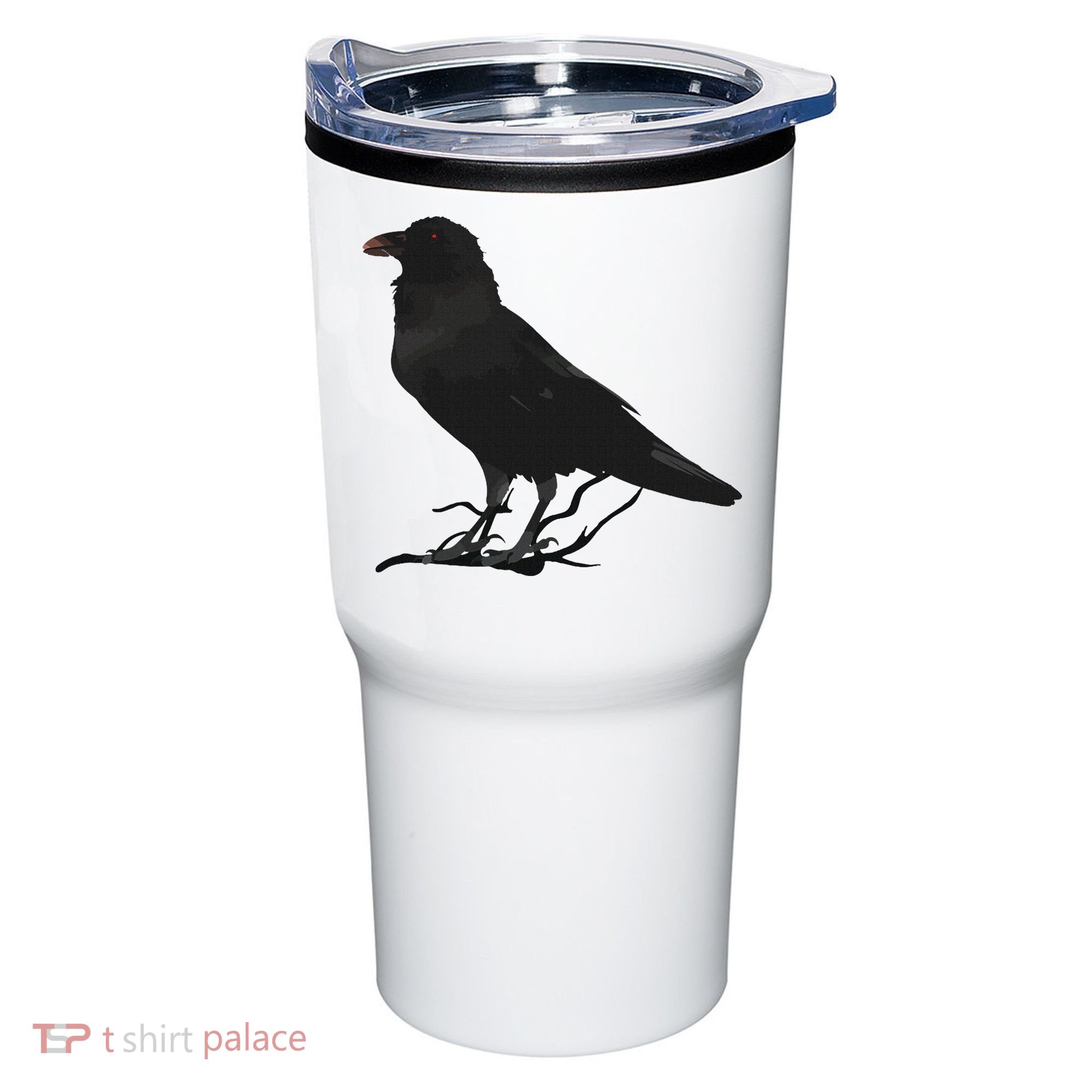 Beautiful Black Crow Raven Bird Silhouette Tumbler