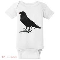 Beautiful Black Crow Raven Bird Silhouette Baby Bodysuit thumb 0