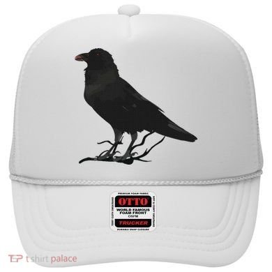 Beautiful Black Crow Raven Bird Silhouette Hat