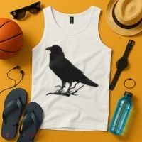 Beautiful Black Crow Raven Bird Silhouette Tank Top thumb 4