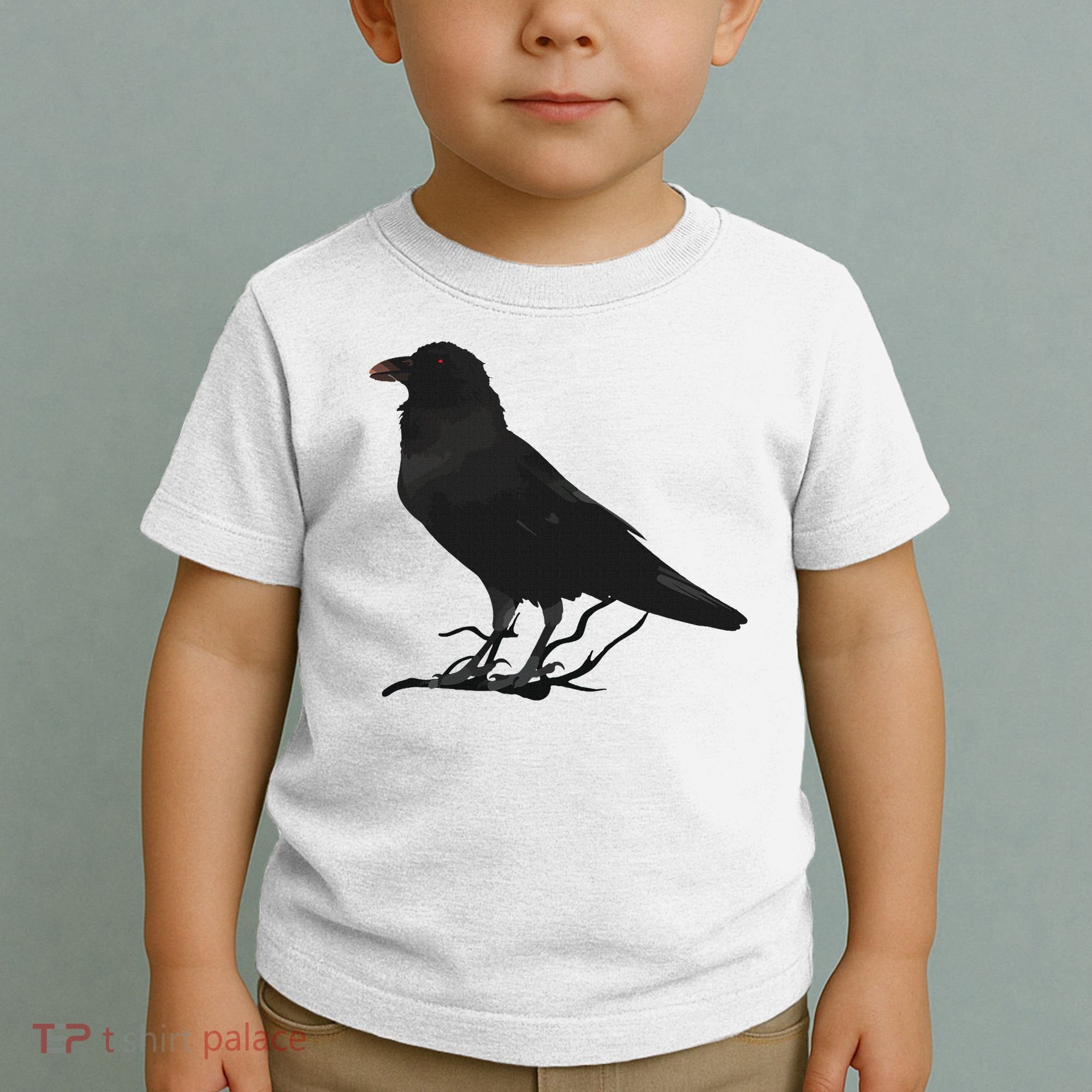 Beautiful Black Crow Raven Bird Silhouette Toddler T-Shirt
