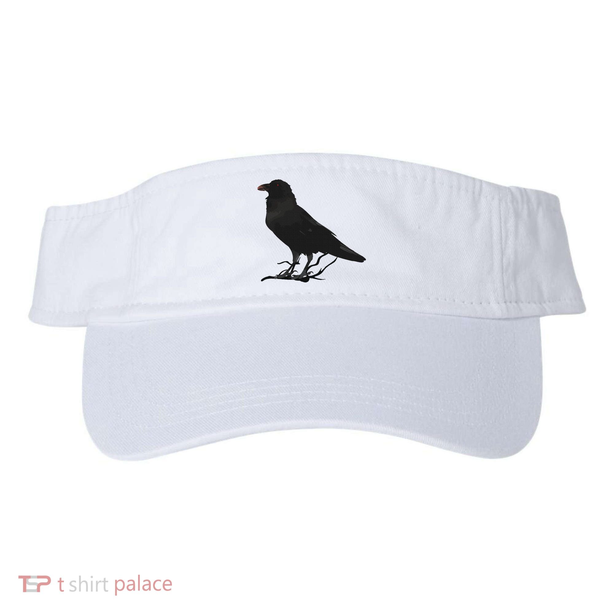 Beautiful Black Crow Raven Bird Silhouette Visor