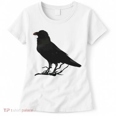 Beautiful Black Crow Raven Bird Silhouette Women's T-Shirt