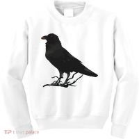 Beautiful Black Crow Raven Bird Silhouette Kids Sweatshirt thumb 0
