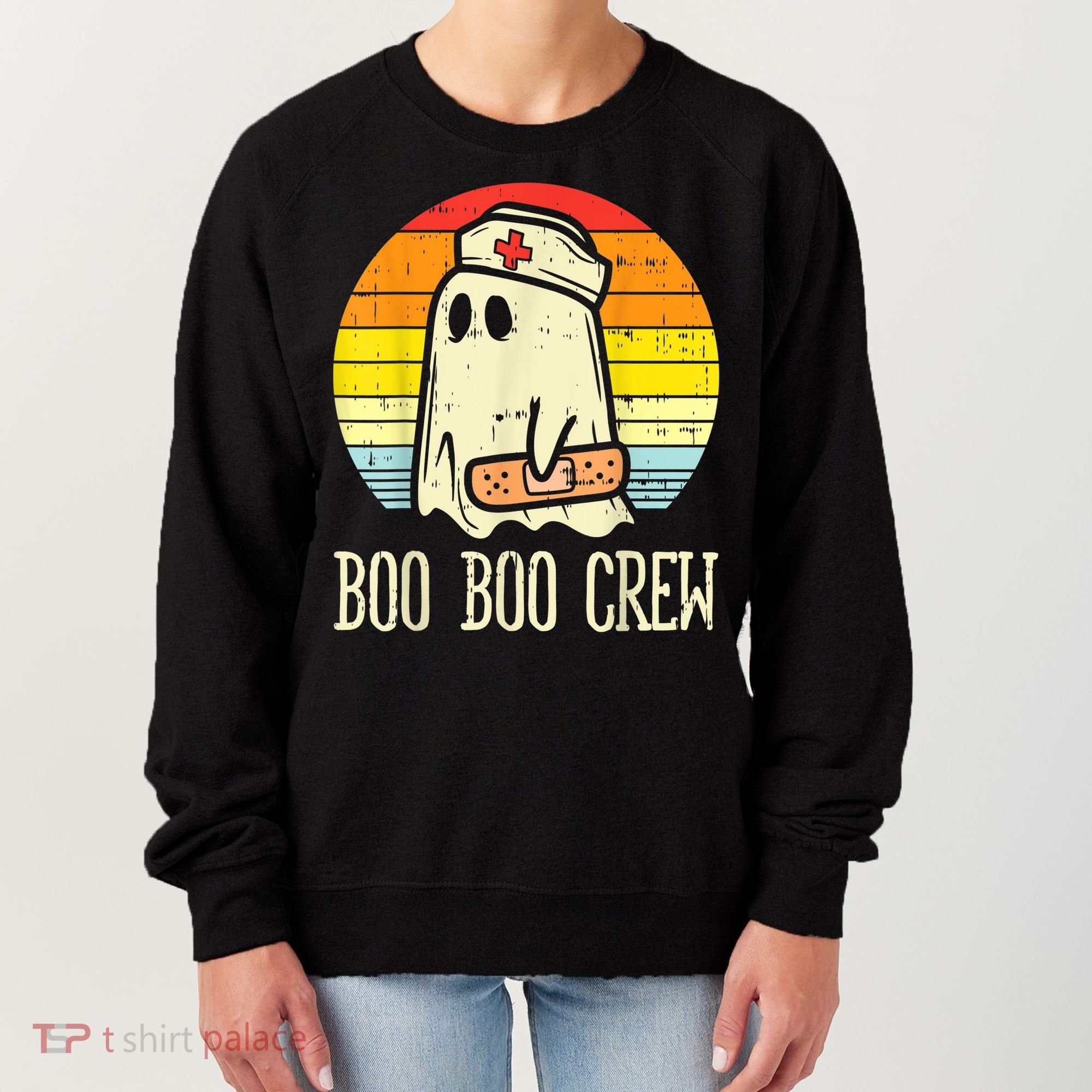Boo Boo Crew Nurse Halloween Shirt For Nurses RN Ghost Women Women's Sweatshirt