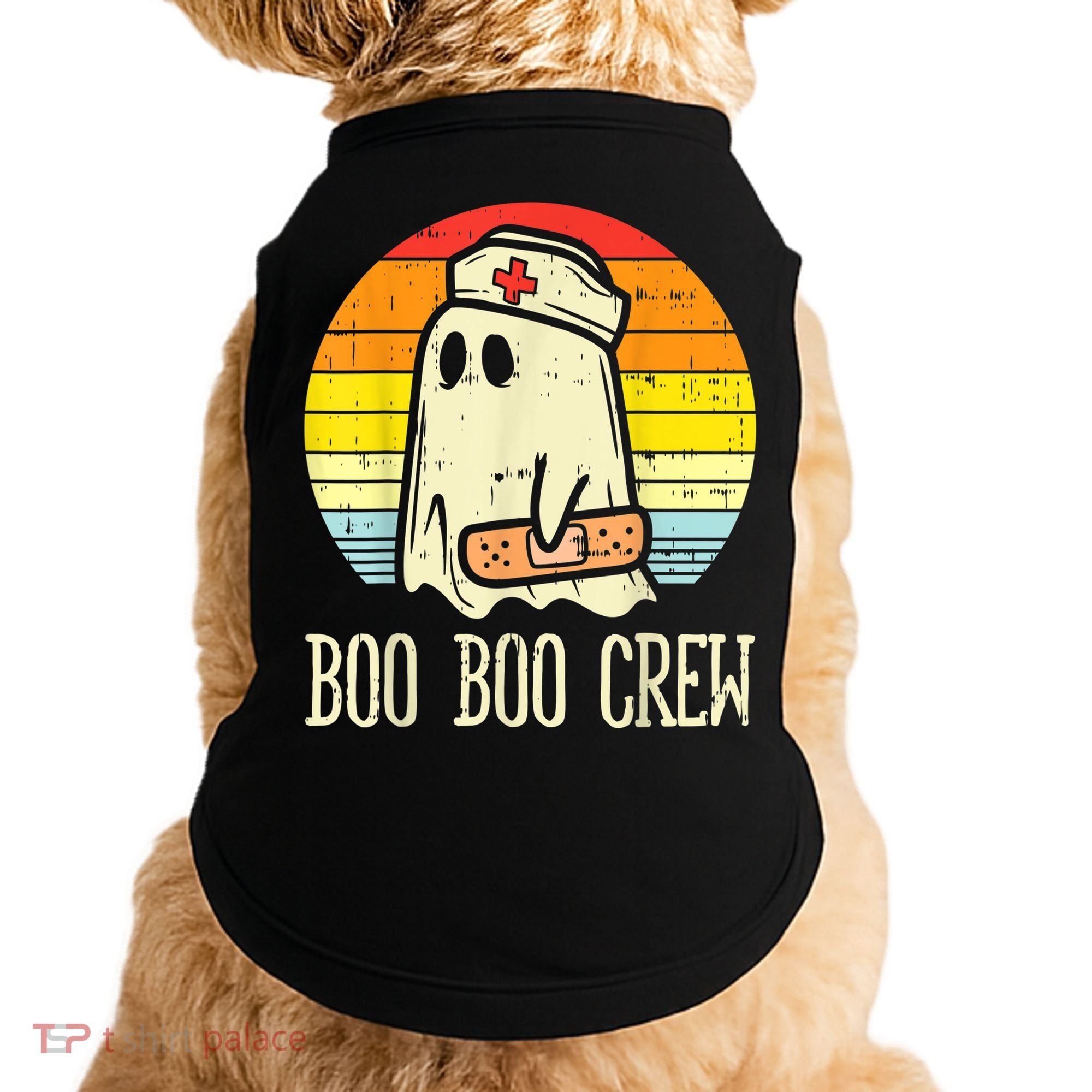 Boo Boo Crew Nurse Halloween Shirt For Nurses RN Ghost Women Doggie Tank