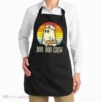 Boo Boo Crew Nurse Halloween Shirt For Nurses RN Ghost Women Apron thumb 2