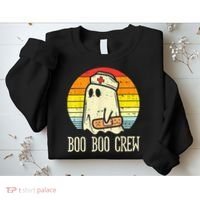 Boo Boo Crew Nurse Halloween Shirt For Nurses RN Ghost Women Sweatshirt thumb 2