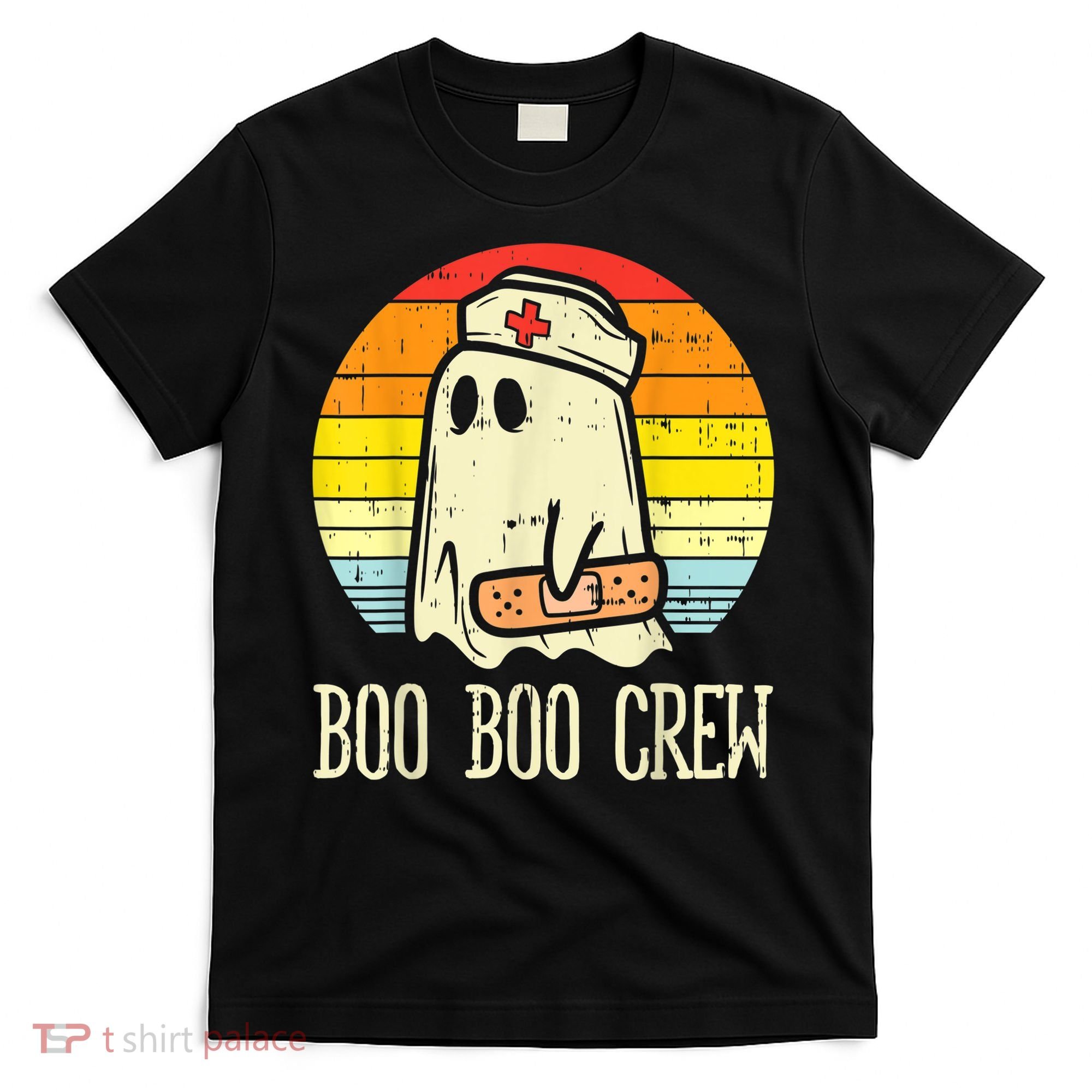 Boo Boo Crew Nurse Halloween Shirt For Nurses RN Ghost Women T-Shirt
