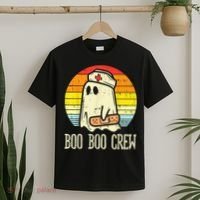 Boo Boo Crew Nurse Halloween Shirt For Nurses RN Ghost Women T-Shirt thumb 2