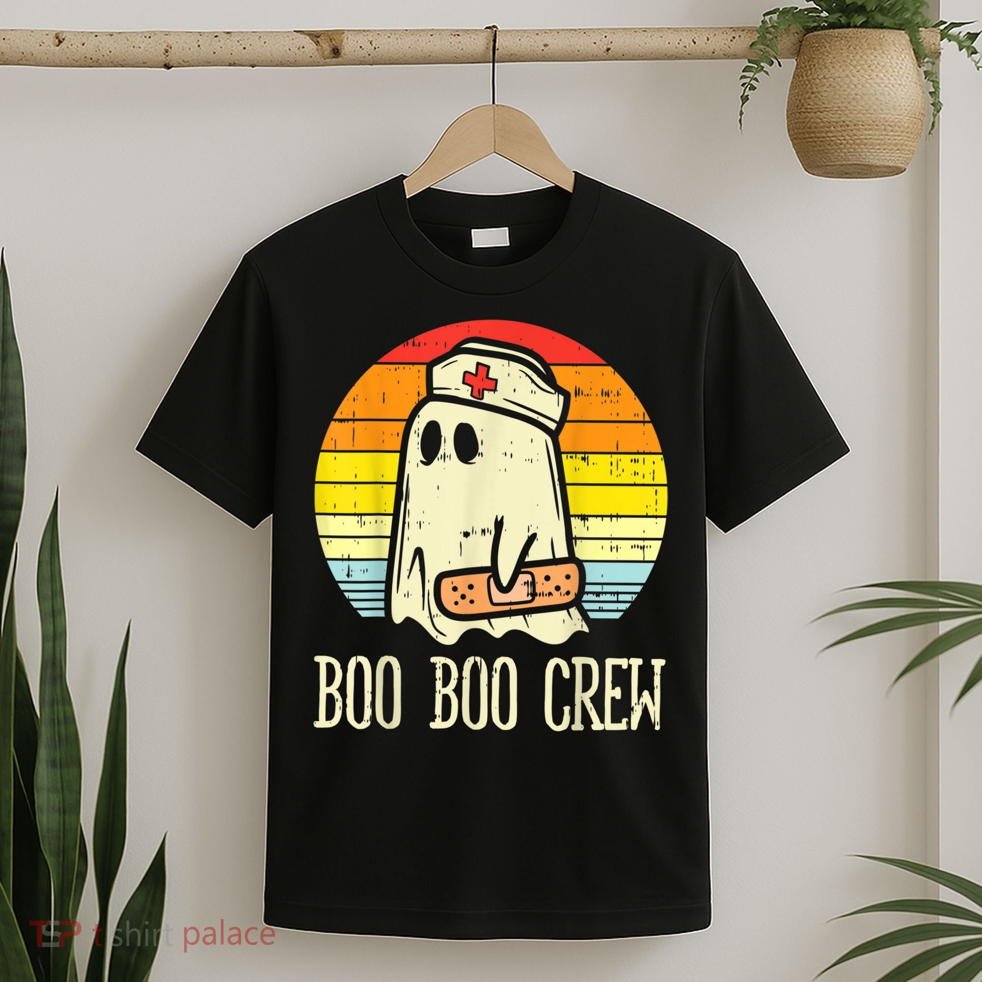 Boo Boo Crew Nurse Halloween Shirt For Nurses RN Ghost Women T-Shirt