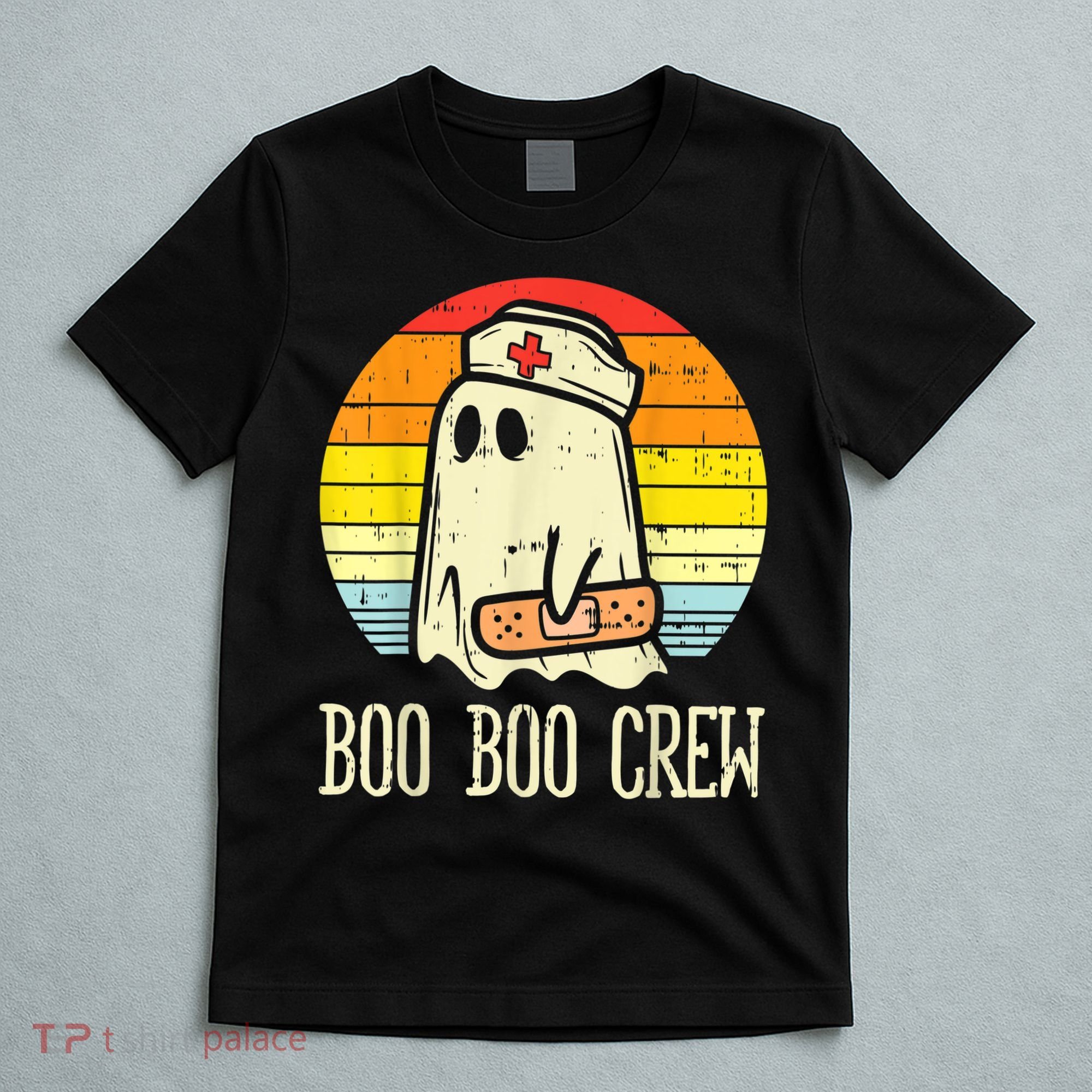 Boo Boo Crew Nurse Halloween Shirt For Nurses RN Ghost Women T-Shirt