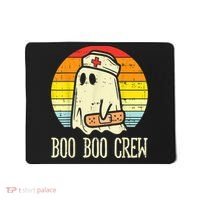 Boo Boo Crew Nurse Halloween Shirt For Nurses RN Ghost Women Mousepad thumb 0