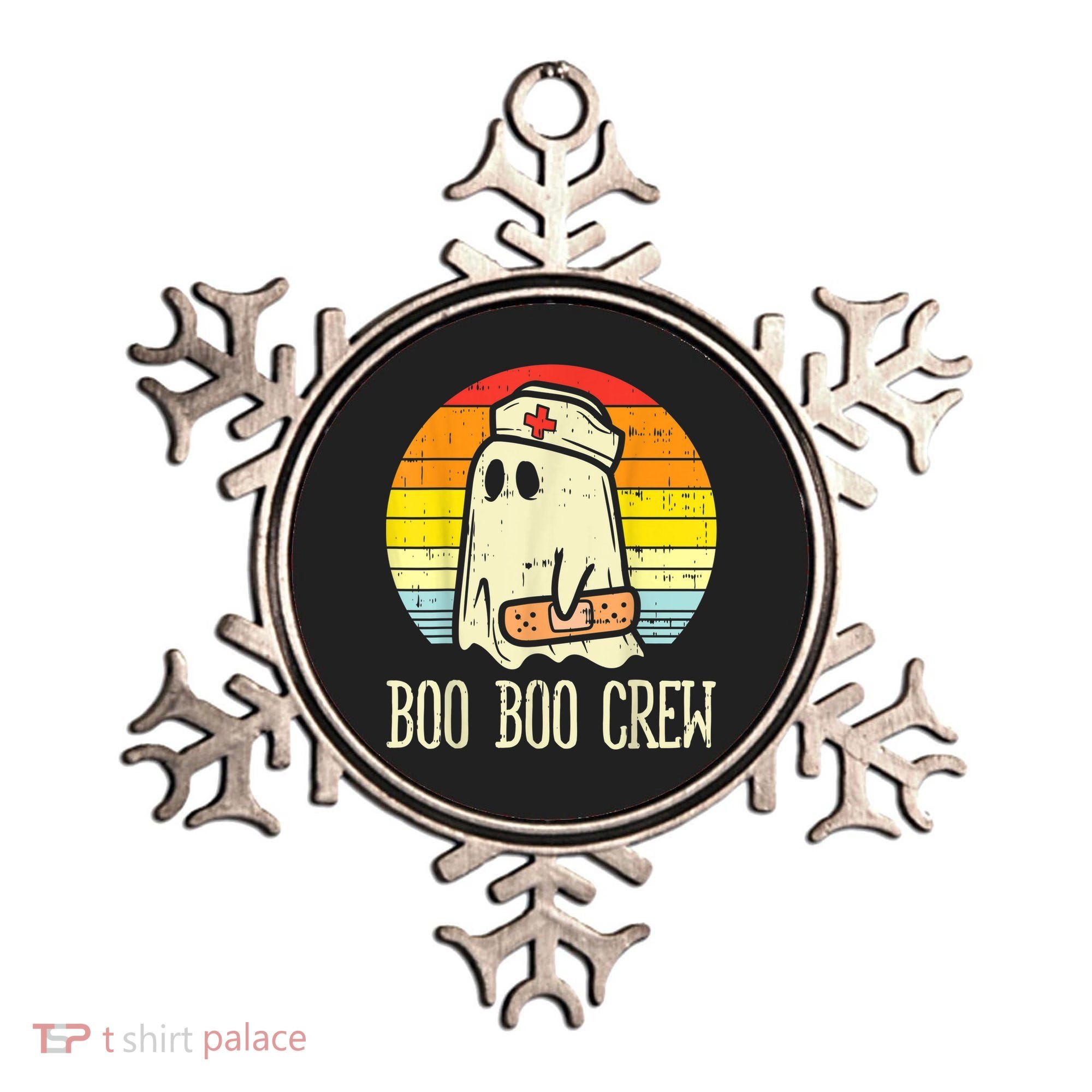 Boo Boo Crew Nurse Halloween Shirt For Nurses RN Ghost Women Ornament