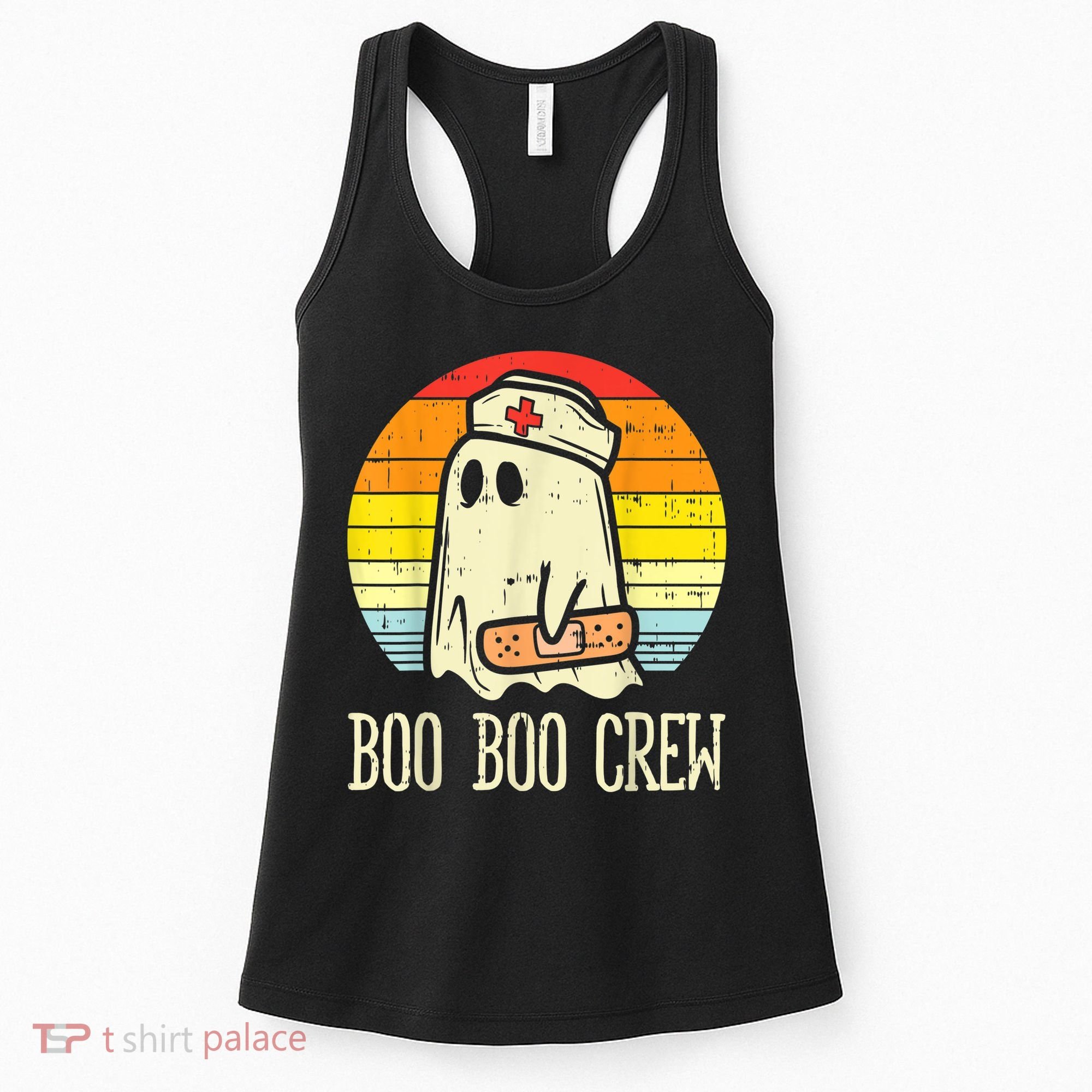 Boo Boo Crew Nurse Halloween Shirt For Nurses RN Ghost Women Women's Tank Top