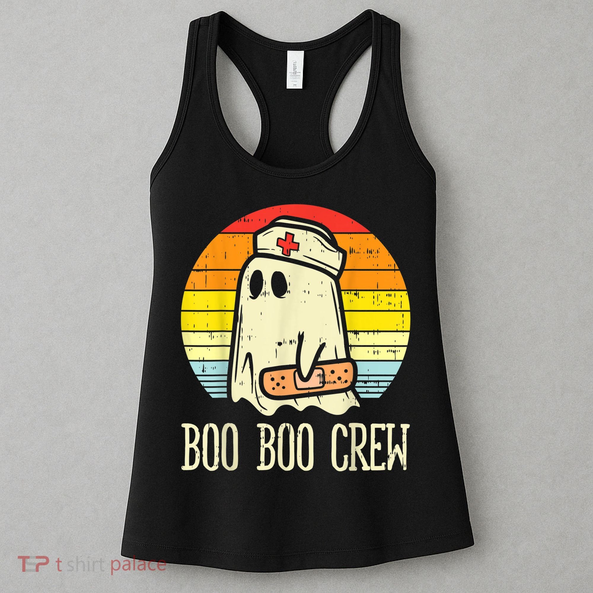 Boo Boo Crew Nurse Halloween Shirt For Nurses RN Ghost Women Women's Tank Top