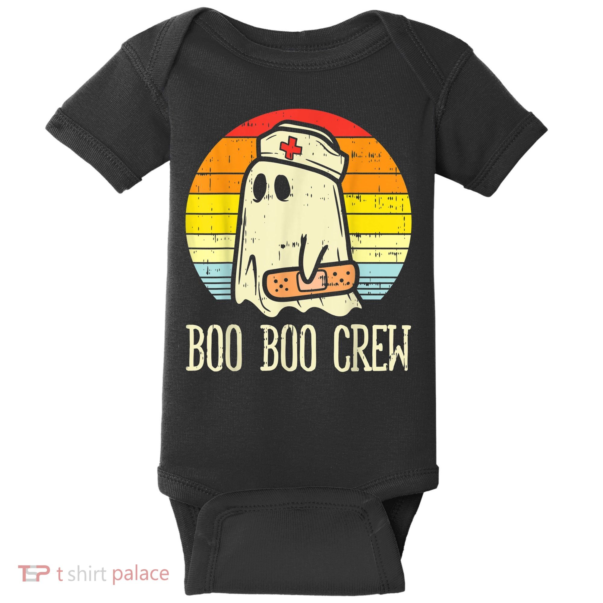 Boo Boo Crew Nurse Halloween Shirt For Nurses RN Ghost Women Baby Bodysuit