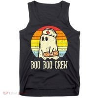 Boo Boo Crew Nurse Halloween Shirt For Nurses RN Ghost Women Tank Top thumb 0