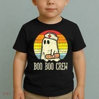 Boo Boo Crew Nurse Halloween Shirt For Nurses RN Ghost Women Toddler T-Shirt thumb 2